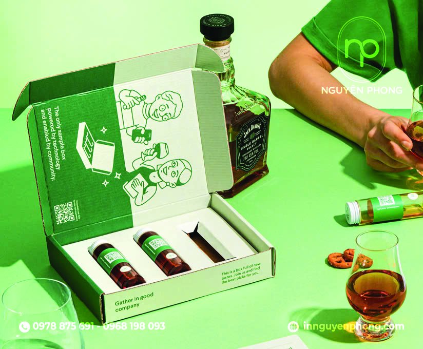 Hộp carton 3 lớp sóng E thiết kế nổi bật